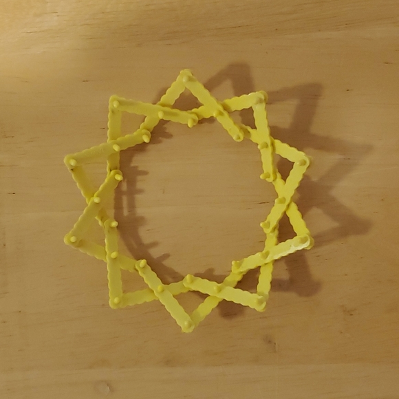 Yellow Braided Expandable Plastic Ponytail Holder - Picture 1 of 4